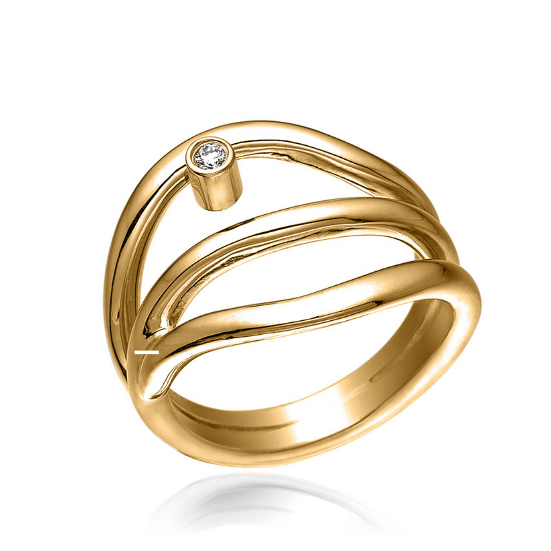 Elegant Guldring med Brillant - Eksklusiv Hverdagsforkælelse
