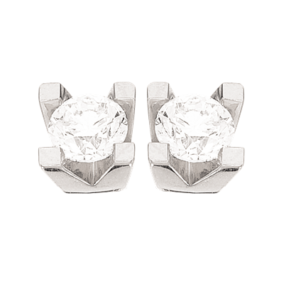 Hvide Scrouples Kleopatra Ørestikker med Brillanter
