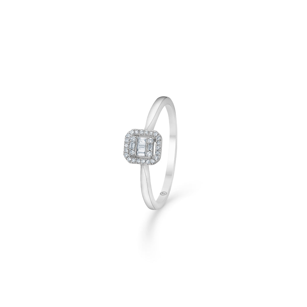 Hvidgulds Forlovelsesring med Diamanter - Mads Z 1641030