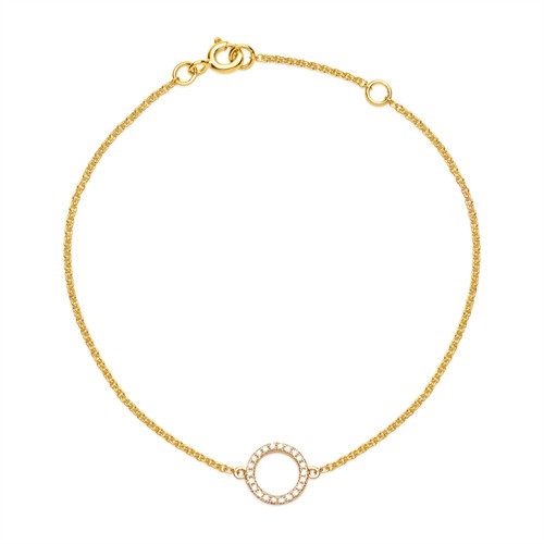 Elegant Armbånd i 18 kt. Guld med Diamanter - Tilbud!