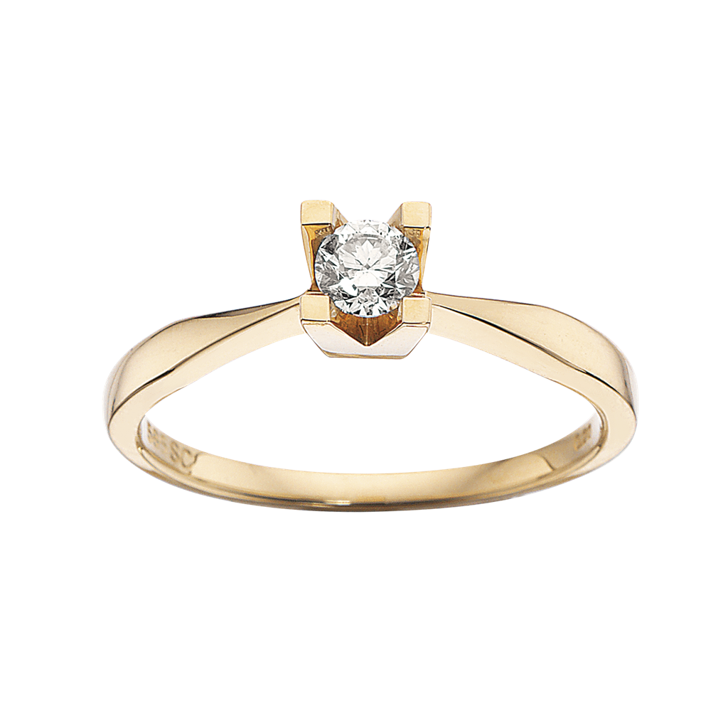 Scrouples Kleopatra Guld Ring med 0,20ct Diamant