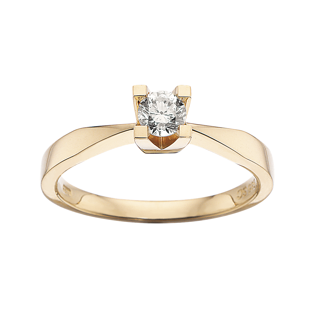 Scrouples Kleopatra Guld Ring med 0,25ct Diamant