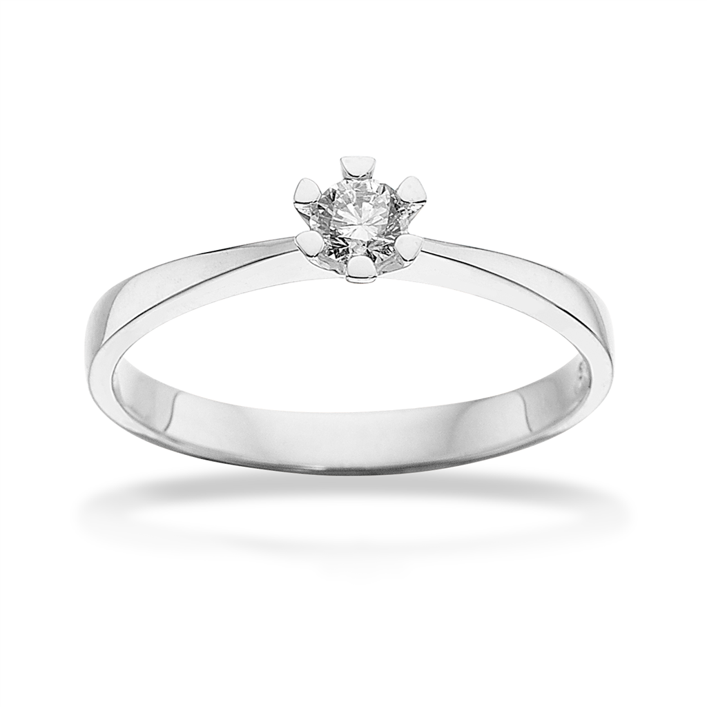 Hvid Scrouples Vida Ring i Guld med Diamant 0,15 ct