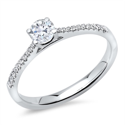 Hvidguldsring med Diamanter - Elegance til Fantastisk Pris!