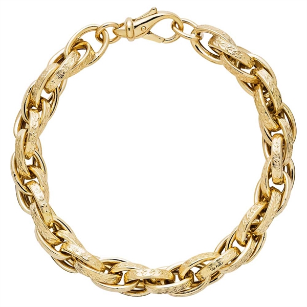 Snoet Rustikt Armbånd i 9 kt. Guld - Elegant Design