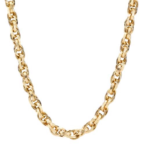 Snoet Rustik Halskæde i 9 kt. Guld - Eksklusiv Design