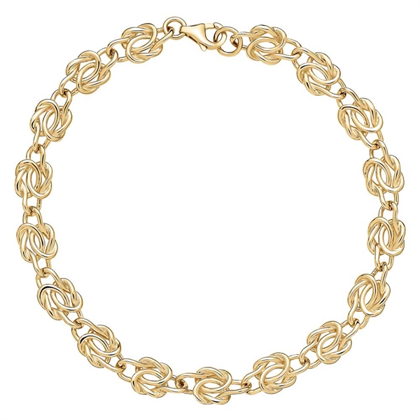 Elegant Guld Armbånd med Flettede Knuder - 19 cm