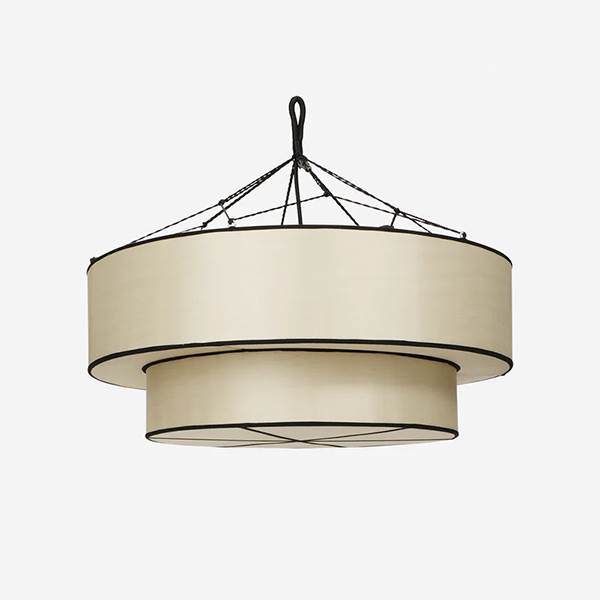 Elegant Sort Indochina Tophat Loftslampe fra Oi Soi Oi