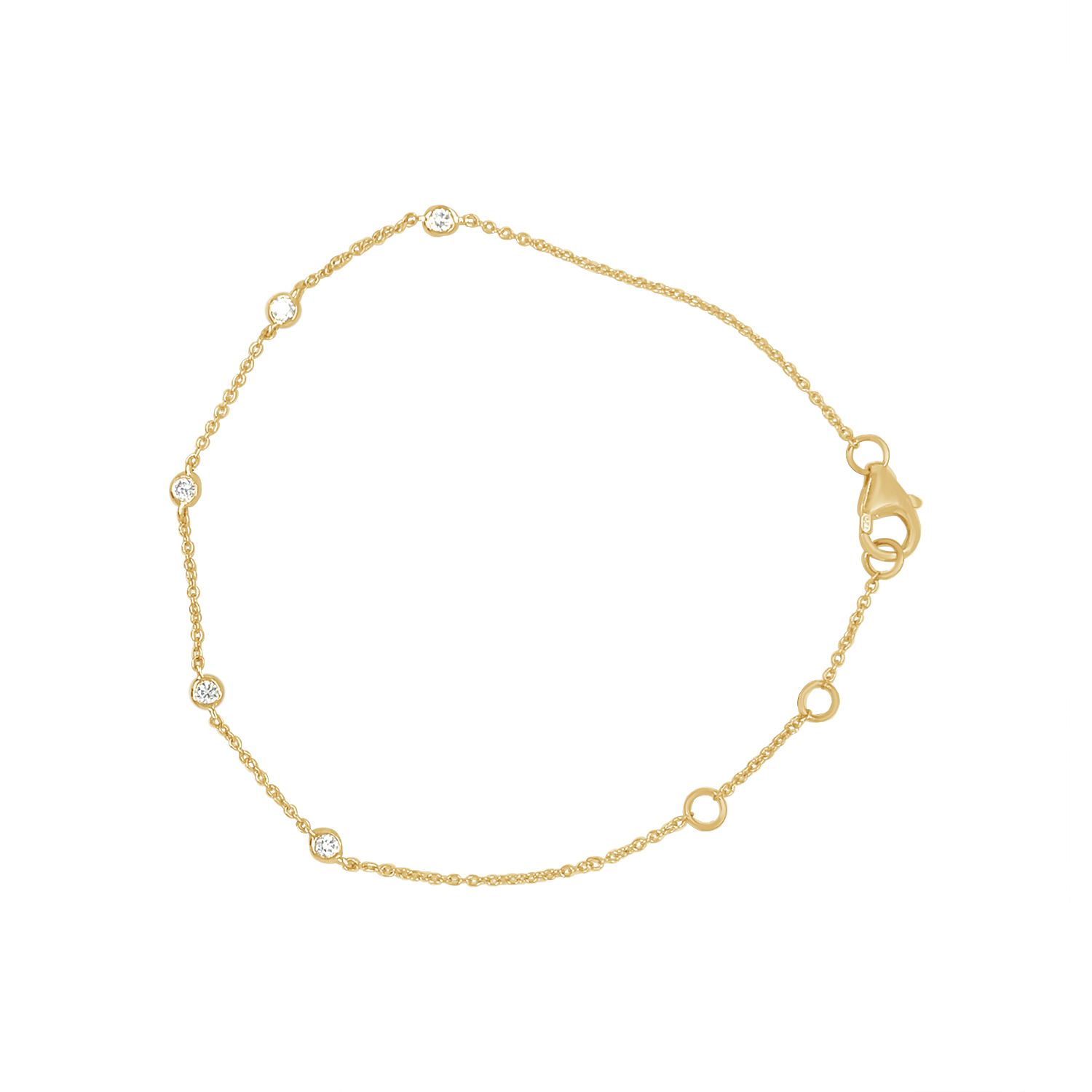 Petite Fashion Diamant Armbånd i Guld - Byfrisenholm