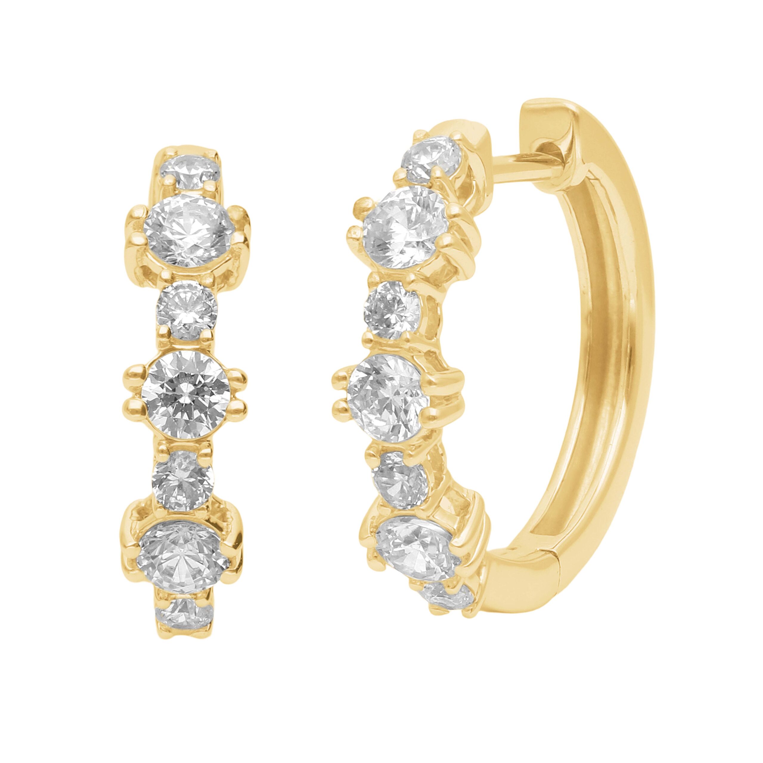 Elegante Guld Diamantcreoler - Byfrisenholm 158296120