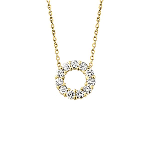 Nuran Emma Halskæde i Guld med Diamanter - Tilbud!