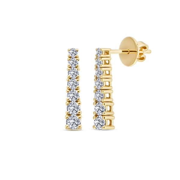 Nuran Empire Guld Øreringe med Diamanter - Udsalg!