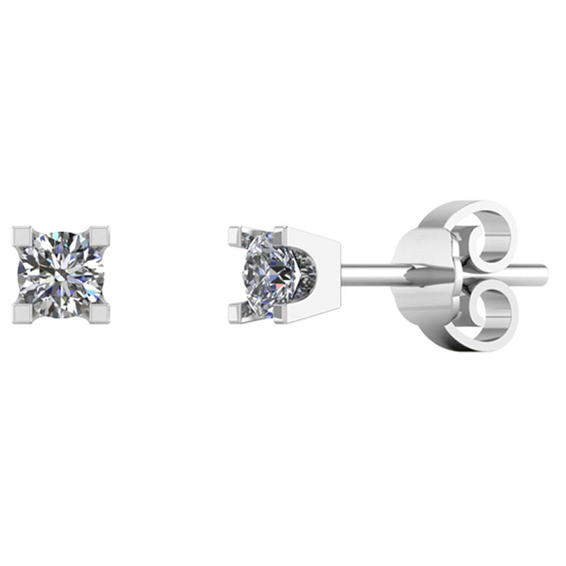 Hvide Øreringe i Guld med Brillanter – Fantastisk Tilbud!